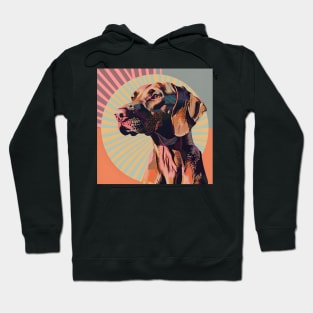 70s Vizsla Vibes: Pastel Pup Parade Hoodie